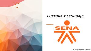 Cultura Y Lenguaje Sena Aldo Jose Rizo Tovar