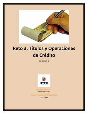 Reto 3 Títulos Y Operaciones De Credito