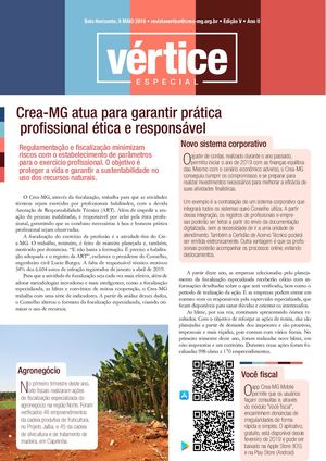 Vértice Prestação de Contas - Crea-MG atua para garantir prática profissional ética e responsável