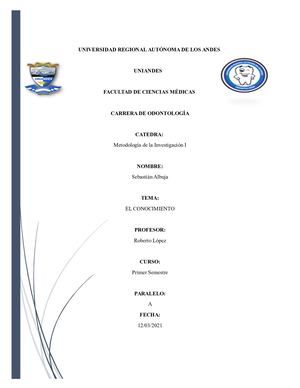 EL CONOCIMIENTO