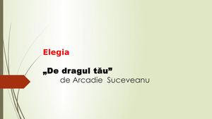 Elegia De Dragul Tău