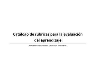 Catálogo De Rúbricas