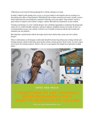 5 Questions To Ask Yourself When Preparing For A Website Redesign Or Revamp