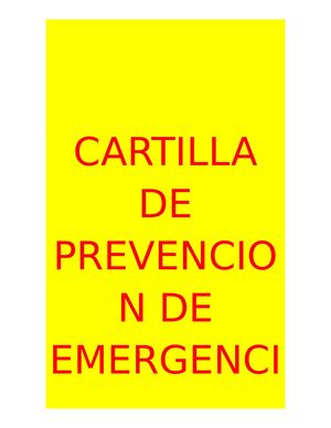 Cartilla De Prevencion De Emergencia 15