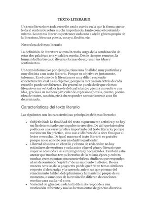 Texto Literario