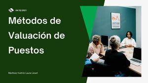 Métodos De Valuación De Puestos