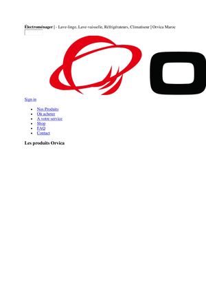 Electroménager Maroc