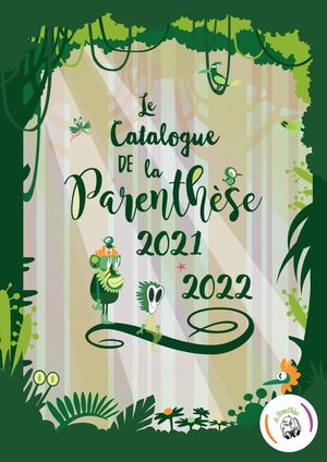La Parenthèse Catalogue 2021 2022
