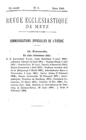 Revue Ecclésiastique de Metz 1904-03