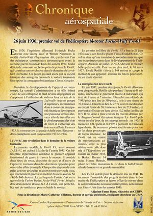 26 Juin 1936 Fockewulf