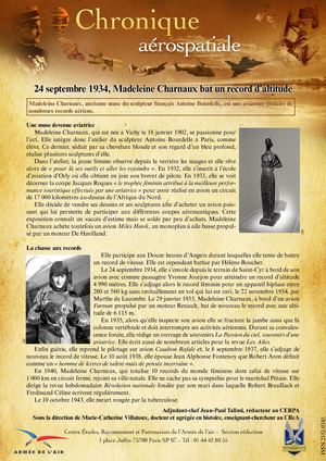 24 Septembre 1934 Madeleine Charnaux