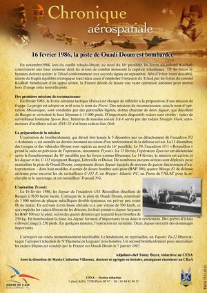 16 Février 1986 Ouadi Doum bombardé