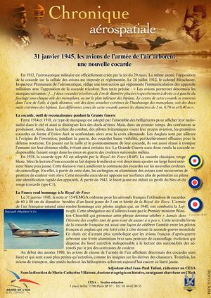 31 Janvier 1945 Cocarde RAF