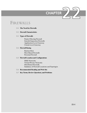 Appendix 3 Firewalls