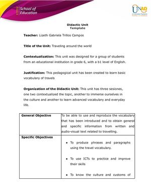 Didactic Unit Template Lizeth Gabriela Trillos Campos