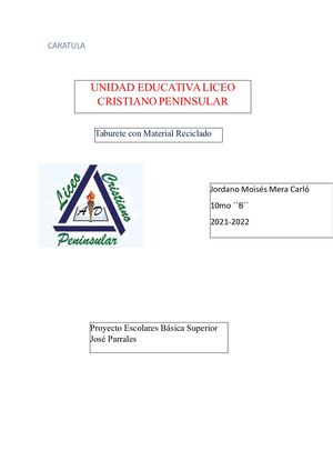 Taburete Con Materiales Reciclados