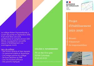 Projet D'établissement