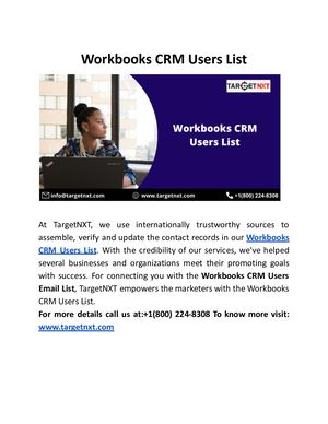 Workbooks Crm Users List
