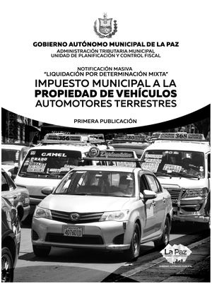 NOTIFICACIÓN MASIVA DE ACTOS ADMINISTRATIVOS DE LA ATM – GESTIÓN 2021 / VEHÍCULOS