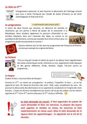 ND_Présentation Latin 4ème