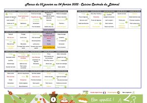 Menu 5 éLéments Janv Fev 2022