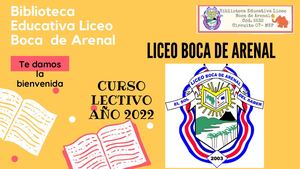 Inducción nuevos ingresos Liceo Boca de Arenal