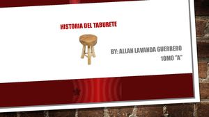 Historia Del Taburete Diapositivos