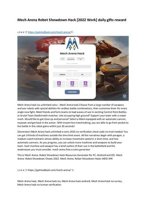 Mech Arena Robot Showdown Hack [2022 Work] Daily Gifts Reward