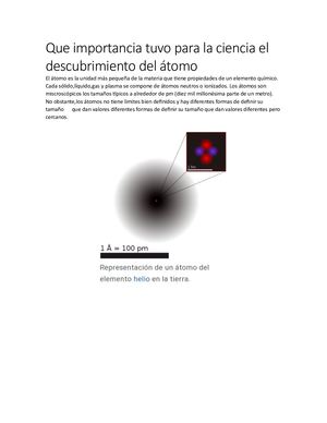 Que Importancia Tuvo Para La Ciencia El Descubrimiento Del áTomo