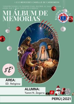 ÁLBUM DE MEMORIAS | ÁREA RELIGIÓN, 4TO BIMESTRE
