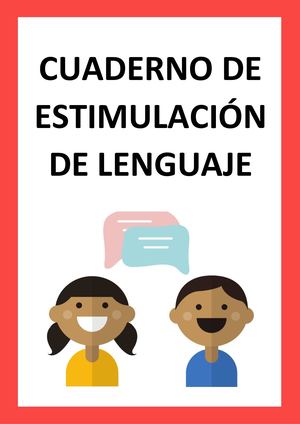 Cuaderno De Estilmulación De Lenguaje