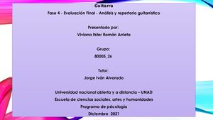 Obras Creadas Para La Guitarra Viviana Roman