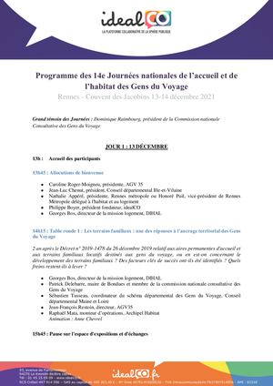 Programme Journées Nationales Gdv 09122021