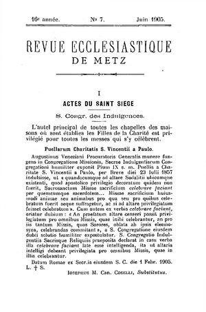 Revue Ecclésiastique de Metz 1905-06