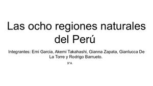 Las 8 regiones naturales del Perú