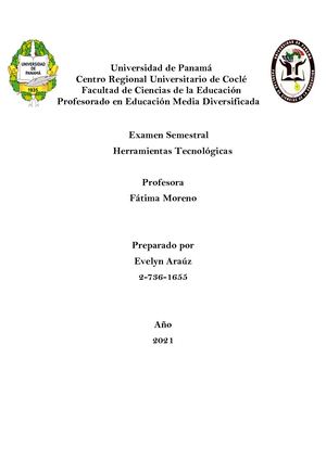 Examen Semestral Tecnologia Y Comunicacion