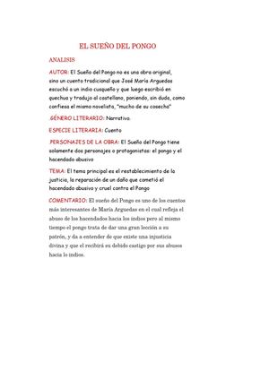 Sueño Del Pongo