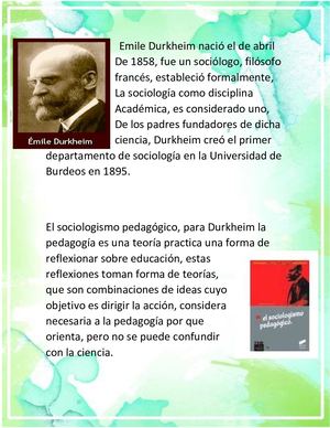 Emile Durkheim Y Decroly
