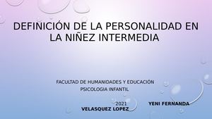 La Niñez Intermedia