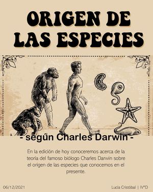 Catálogo Virtual: Origen De Las Especies