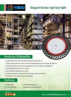 Datasheet Elegant Series High Bay Light 180lm