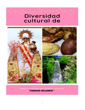 La Diversidad Cultural De Chiquian