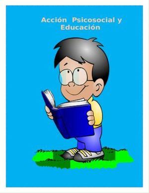 Cartilla Acción Psicosocial Y Educación