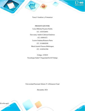 Tarea 5 Analizar Y Comunicar