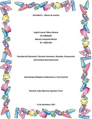 Actividad 5 ÁLbum De Sueños