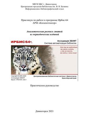 Ирбис практикум 2021