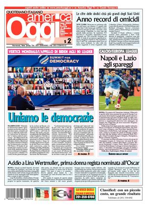 America Oggi 10 Dicembre 2021