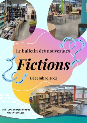 Bulletin Des Nouveautés Fictions Décembre 2021