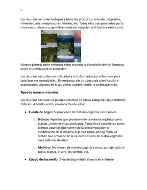 Recursos Naturalees