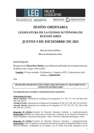 Informe Sesión Ordinaria 9 De Diciembre De 2021 Docx